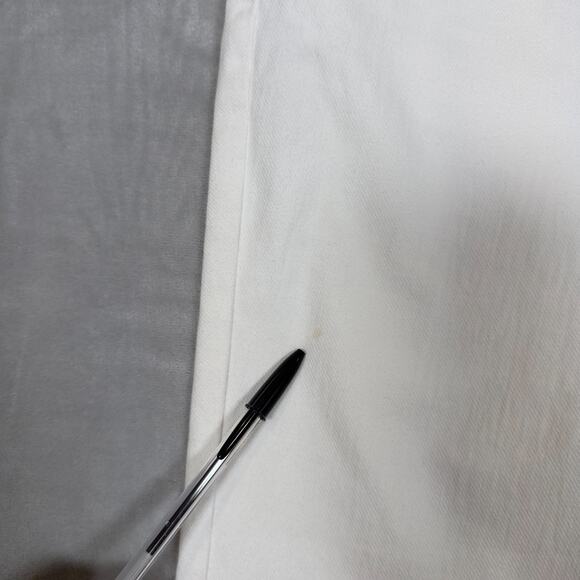 J McLaughlin Jeans Size 10 White Tapered Leg Gold Buttons 5 Pocket - Picture 12 of 13